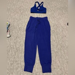 Fabletics blue lounge set size XS